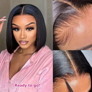 Wear Go Glueless 8x6 Lace Closure 6x4 Glueless Wig Human Hair Ready To Wear 13x4 Lace Frontal Glueless Bob Wig On Sale