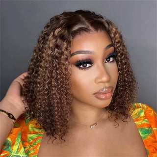 WDBY Beauty Ombre Dark Caramel Brown HD Lace Front Wig – 18” Pre-Plucked Synthetic Wig