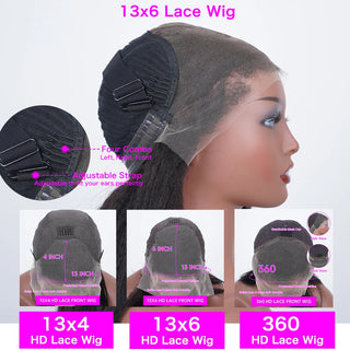 WDBY Beauty 30–40” HD Transparent Lace Front Wig – Brazilian Bone Straight Human Hair Wig