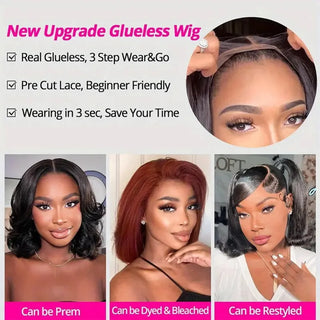 Wear Go Glueless 8x6 Lace Closure 6x4 Glueless Wig Human Hair Ready To Wear 13x4 Lace Frontal Glueless Bob Wig On Sale