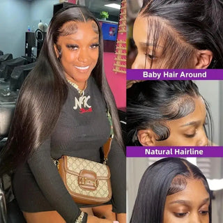 WDBY Beauty – Glueless Bone Straight HD Lace Front Wig (4x4 / 5x5 / 13x4 / 13x6 Transparent Brazilian Human Hair)