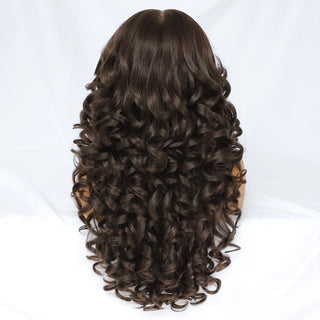 Latisha Lace Frontal Wigs Synthetic 24 Inch Loose Curl Pre Plucked Lace Frontal Wig For Women Highlight With Baby Hair 13X6 Wigs