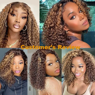 WDBY Beauty Ombre Dark Caramel Brown HD Lace Front Wig – 18” Pre-Plucked Synthetic Wig