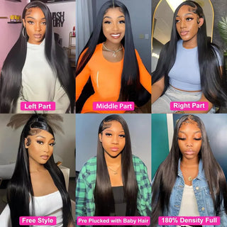 WDBY Beauty – Glueless Bone Straight HD Lace Front Wig (4x4 / 5x5 / 13x4 / 13x6 Transparent Brazilian Human Hair)