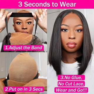 Wear Go Glueless 8x6 Lace Closure 6x4 Glueless Wig Human Hair Ready To Wear 13x4 Lace Frontal Glueless Bob Wig On Sale
