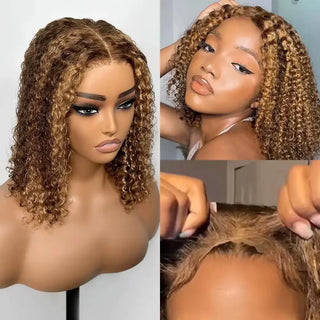 WDBY Beauty Ombre Dark Caramel Brown HD Lace Front Wig – 18” Pre-Plucked Synthetic Wig