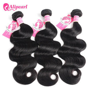 Body Wave Human Hair Bundles With Closure 4x4 Free Part Pre Plucked Brazilian Bundles With Closure Remy Hair Extension AliPearl