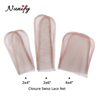 Nunify 4x4 2x4 2x6 Closure Lace Wigs Net Swiss Net For Lace Wig Base Cap Lace Frontal Closure Material Brown Color