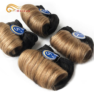Loose Wave Bundles With Closure Short Human Hair Extension Indian Hair 4 Bundles With Closure 4*4 Lace Closure For Women