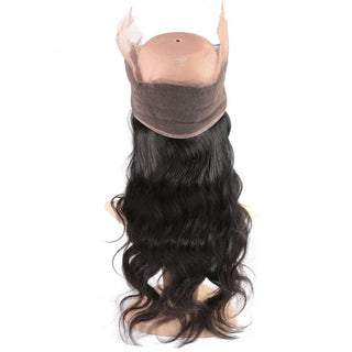 Body Wave 360 Lace Closure Frontal Straight Lace Front Women Brazilian Raw Virgin Human Hair Pre-Plucked Hairline Natural Color