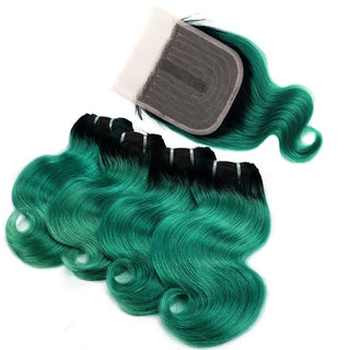 BHF Body Wave Bundles With Closure 100% Natural Remy Brazilian 50g Blonde Ombre Human Hair 4 Bundles With Closure Halloween Day