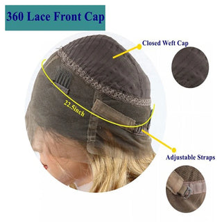 WDBY Beauty – Light Brown Blonde Highlight 360 Full Lace Front Wig (13x6 HD Lace Frontal)
