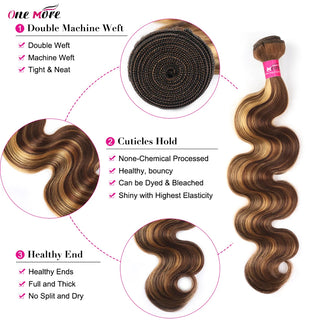 2x6 Closure With Bundles Honey Blonde Body Wave Bundles With Closure Ombre Colored Highlight Human Hair Bundles With Closure