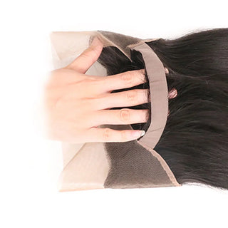 Body Wave 360 Lace Closure Frontal Straight Lace Front Women Brazilian Raw Virgin Human Hair Pre-Plucked Hairline Natural Color
