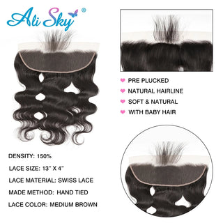 Body Wave Human Hair 3 Bundles With 4x4 5x5 Transparent Lace Closure Human Hair 13x4 Frontal With Bundles tissage bresilien