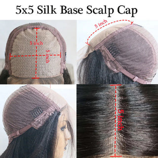 Brown Roots Honey Blonde Wig Silk Base Lace Front Wig Natural Wave Human Wigs Full Lace Wig Real Hair Wigs 5x5 Closure Wigs