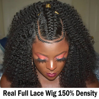 WDBY Beauty – Afro Kinky Curly Full Lace Human Hair Wig (Virgin HD Transparent Lace)