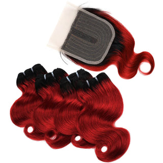 BHF Body Wave Bundles With Closure 100% Natural Remy Brazilian 50g Blonde Ombre Human Hair 4 Bundles With Closure Halloween Day