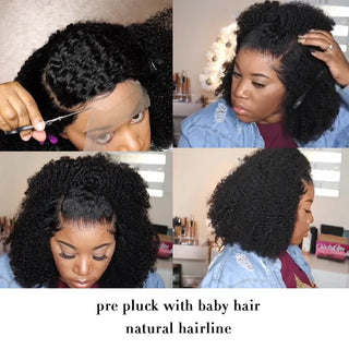 WDBY Beauty – Afro Kinky Curly Full Lace Human Hair Wig (Virgin HD Transparent Lace)