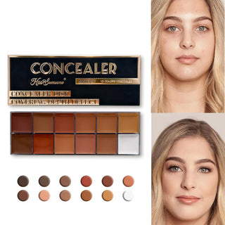 12-Color Concealer Palette – Full Coverage Waterproof Makeup Kit | WDBY Beauty