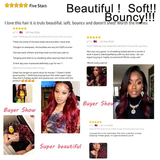Human Hair Bundles With Closure 1B/Burgundy Brazilian Body Wave Weave Bundles 100% Human Hair Extensions Lace Frontal Clearance