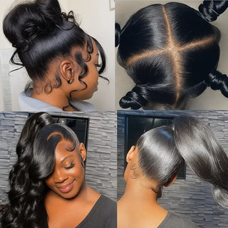 Wdbybeauty real Full lace Human Hair Wigs Bone Straight HD 360 Lace Front Wig For Women Brazilian Hair Glueless 5X5 Lace Wig Pre Cut