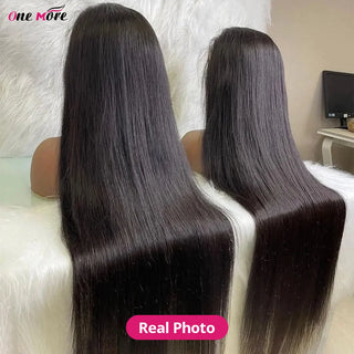 Wdbybeauty 30 Inch Full Lace Human Hair Wig Long Straight Lace Front Wigs 13x6 13x4 Lace Frontal Pre Plucked for Women Hair Extensions