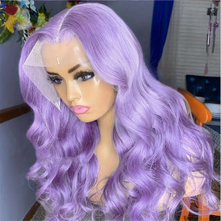 WDBY Beauty – Lavender Purple Long Body Wave Lace Front Wig (13x4 Synthetic / Blend, Heat‑Resistant, Cosplay & Daily Wear)