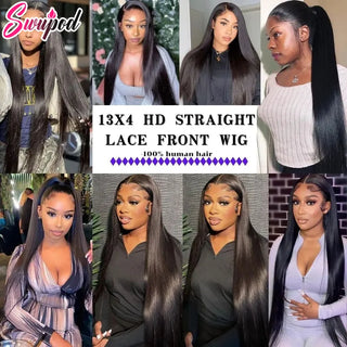 WDBY Beauty 250% Density 360 Full Lace HD Frontal Wig – Silky Straight Remy Human Hair Wig