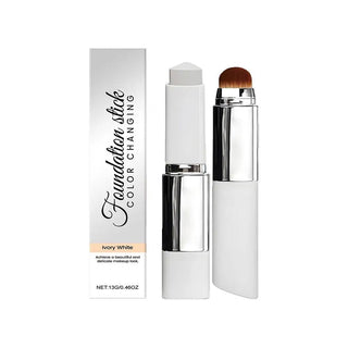 Color Changing Nourish Foundation Stick with Skincare Adapts Skin Tone for Oily Dry Skin Hydrating Lightweight Matte Natural