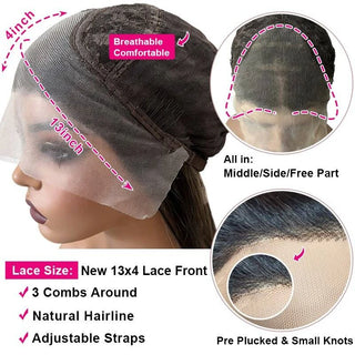 WDBY Beauty Ombre Dark Caramel Brown HD Lace Front Wig – 18” Pre-Plucked Synthetic Wig