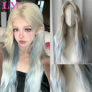 WDBY Beauty – LM Synthetic Long Lace Front Wig (Glueless, Pre‑Plucked Natural Hairline)