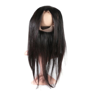 Body Wave 360 Lace Closure Frontal Straight Lace Front Women Brazilian Raw Virgin Human Hair Pre-Plucked Hairline Natural Color