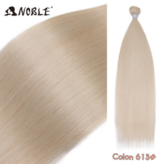 Straight Hair Extensions Bundles With Frontal Closure Synthetic Hair Bundles Salon Natural Hair Yaki Straight High Temperature