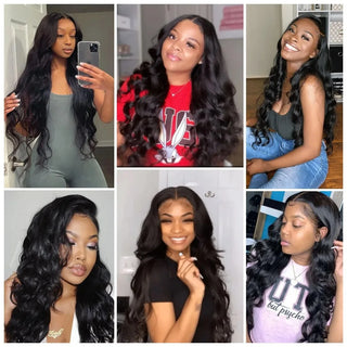 Body Wave Human Hair 3 Bundles With 4x4 5x5 Transparent Lace Closure Human Hair 13x4 Frontal With Bundles tissage bresilien