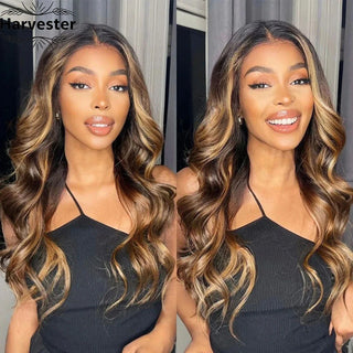 WDBY Beauty 13x6 Body Wave Lace Front Wig – 26+ Inch Brazilian Remy Human Hair (Glueless, Light Brown Lace)