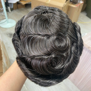WDBY Beauty Full Lace Men’s Hair System – Remy Indian Human Hair Toupee for Men