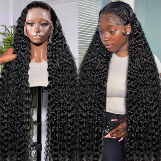 WDBY Beauty – Curly Deep Wave Lace Frontal Wig (13x6 / 13x4 HD Lace Front 250% Density Human Hair Wig for Black Wome