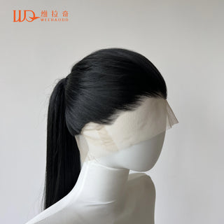 360 Black Lace Front Wig for Women 26inch Long Straight 13x4 HD Synthetic Lace Wigs for Daily Use Cosplay High Quality