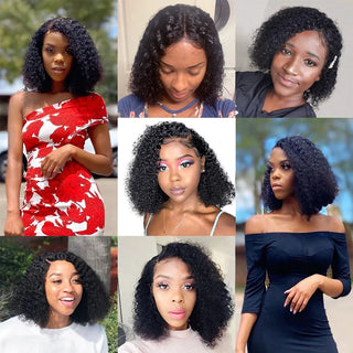 Curly Pixie Cut Lace Front Wig Brazilian Virgin Human Hair