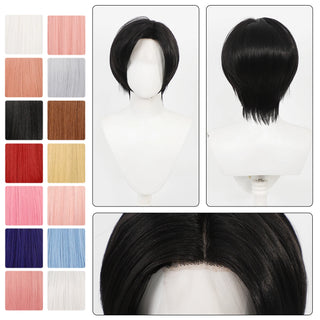 Short Cosplay Lace Front Wig Heat Resistant Multi-Color