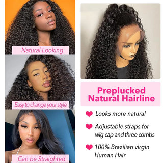 13x4 Lace Front Wig Water Wave Lace Frontal Wigs For Women Curly Human Hair Wig Brazilian Preplucked Deep Wave 5x5 Closure Wig