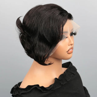 WDBY Beauty – Short Pixie Cut Lace Front Wig (13x4 Human Hair Wig for Women, Straight or Curly Remy Hair