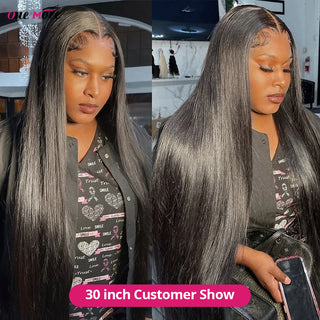 Wdbybeauty 30 Inch Full Lace Human Hair Wig Long Straight Lace Front Wigs 13x6 13x4 Lace Frontal Pre Plucked for Women Hair Extensions
