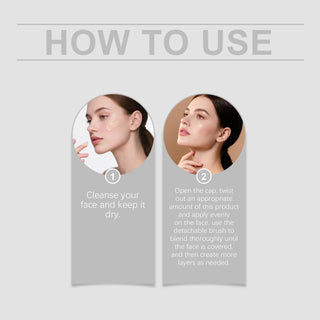 Brightening Skin Color-Changing Foundation Stick Lightweight Moisturizing Cover Skin Flaws Smooths Pores Fine Lines Matte Finish