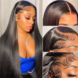 WDBY Beauty 13x6 Straight Brazilian Human Hair Lace Front Wig – Pre-Plucked Natural Color Wig