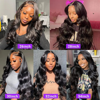 WDBY Beauty – 30–40 Inch Body Wave HD Lace Front Wig (13x4 / 13x6, Pre-Plucked with Baby Hair)