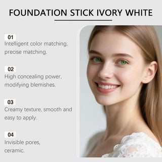 Color Changing Nourish Foundation Stick with Skincare Adapts Skin Tone for Oily Dry Skin Hydrating Lightweight Matte Natural