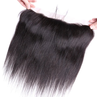 Human Hair Closure Lace Frontal 13x4 Transparent Pre Plucked Free Part Ear To Ear Lace Frontal Only 100% Raw Closers Human Hair