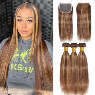 Human Hair Bundles with Closure 12A Straight Bundles Human Hair With Closure 100% Unprocessed Burmese Virgin Raw Hair Bundles